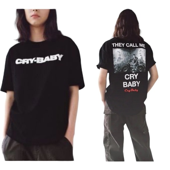Zara Shirt Graphic “THEY CALL ME CRY BABY" from the movie "Cry baby" size S - Picture 1 of 7